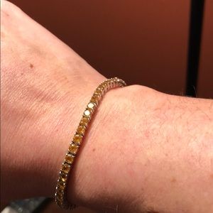 Sale!Gorgeous Citrine & silver adjustable bracelet